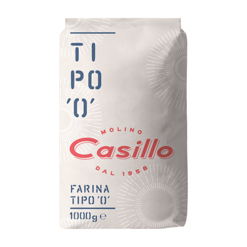 Casillo Tipo '0' liszt, 1kg, alacsony glutén tartalmú (soft) - W 200