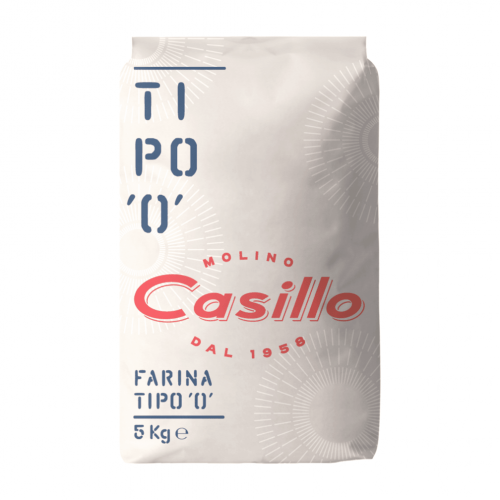 Casillo Tipo '0' liszt, 5kg, alacsony glutén tartalmú (soft) - W 200