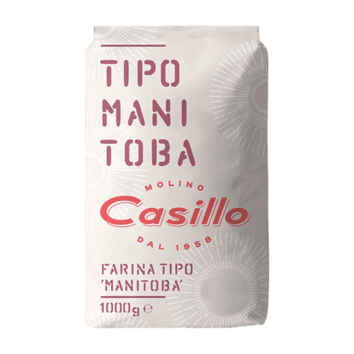 Casillo Manitoba Tipo '0' liszt, 1kg, alacsony glutén tartalmú (soft)- W 350