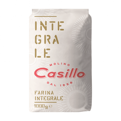 Casillo Integrale teljeskiőrlésű liszt, 1kg, alacsony glutén tartalmú (soft) - W 220