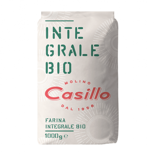 Casillo Integrale Bio teljeskiőrlésű liszt, 1kg, alacsony glutén tartalmú (soft) - W 220