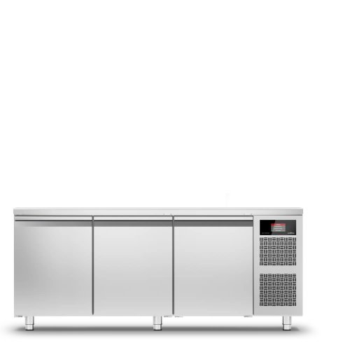 Coldline TP17/1FH-760 késleltetett kelesztő pult EN 60 x 40 pult 3 ajtóval -6° +40°C, 760 mm magas, fedlappal