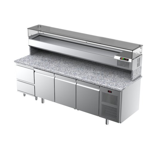 ILSA PIZZA BNPZ0051 pizzapult feltéthűtővel, statikus hűtéssel, fiókkal