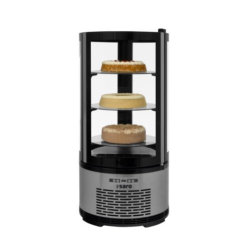 SARO SARINA pultra helyezhető süteményes vitrin, hűtő 100L, kerek