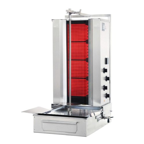 POTIS F CE4 elektromos gyros- és kebabsütő Ceran technológiával