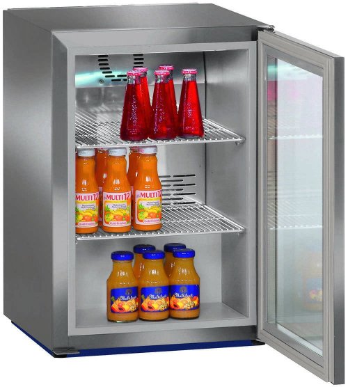 LIEBHERR 45 literes hűtő, ventilációs hűtéssel, üveg ajtóval