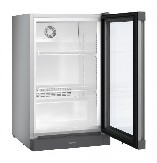 110 literes hűtő, ventilációs hűtéssel, üveg ajtóval