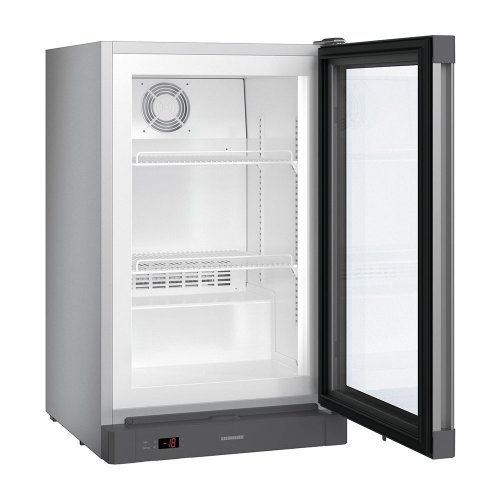 88 literes mélyhűtő, ventilációs hűtéssel, üveg ajtóval
