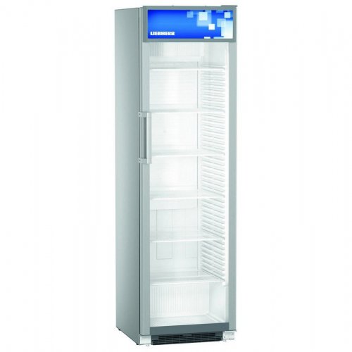 LIEBHERR 449 literes hűtőszekrény, ventilációs hűtéssel, üveg ajtóval