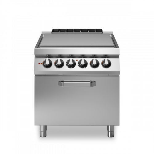 Modular Roc 900-as álló, elektromos tűzhely, francia főzőlap, elektromos légkeveréses sütővel, solid top